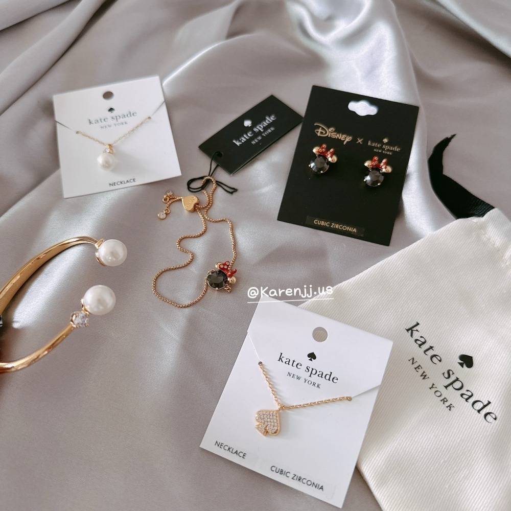 【Kate spade】KS 經典 米妮 珍珠 垂墜款 耳環 項鍊 手鍊-細節圖2