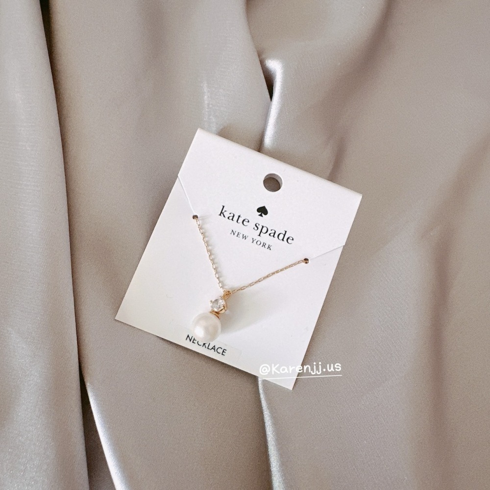 【Kate spade】KS 經典 米妮 珍珠 垂墜款 耳環 項鍊 手鍊 飾品-細節圖3