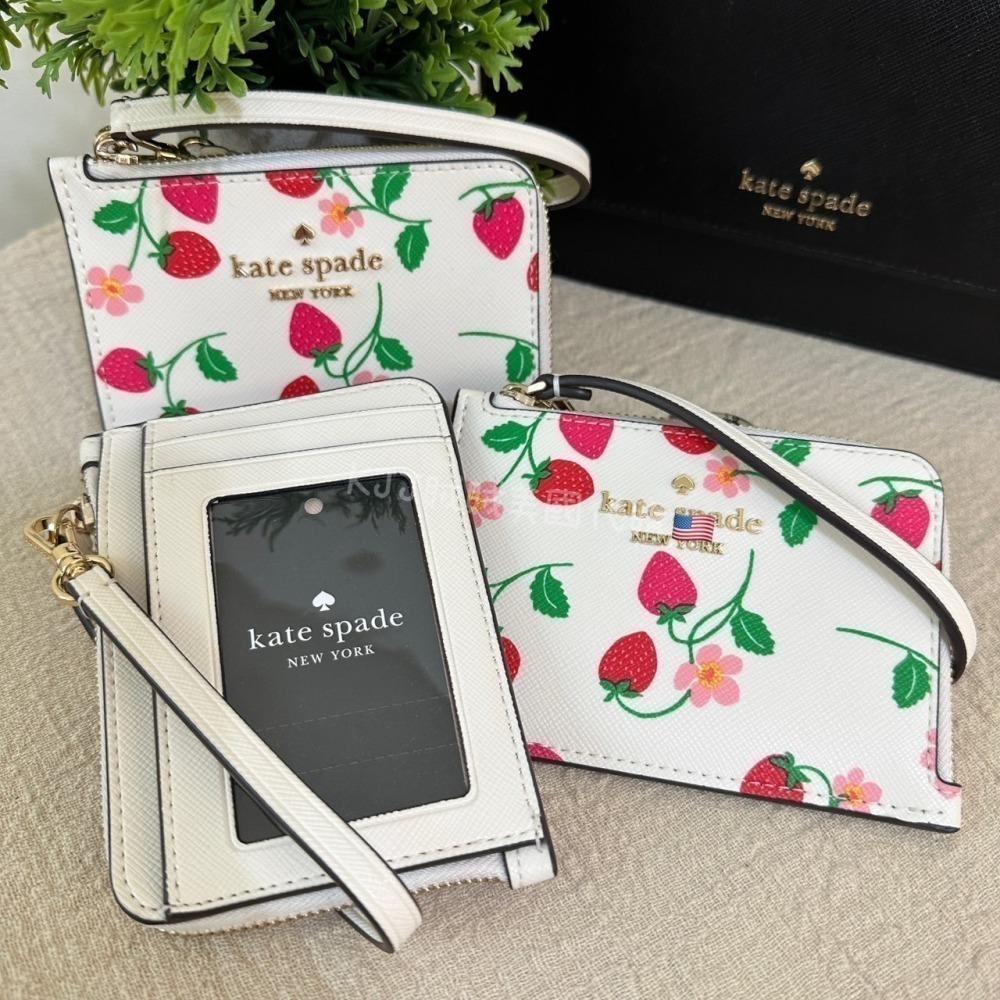 【Kate spade】KS madison 防刮 草莓 扁扁 零錢包 包包-細節圖3
