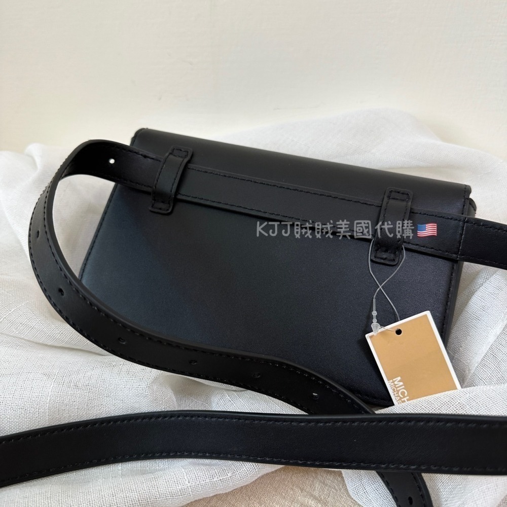 【MICHAEL KORS】MK 金牌 壓釦 牛皮革 腰包 胸包 包包-細節圖7