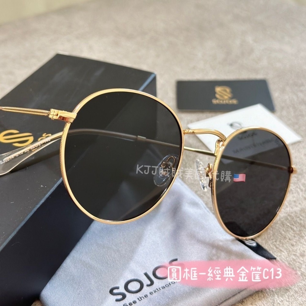 【Sojos】百搭 時尚 圓框 墨鏡 太陽眼鏡 眼鏡-細節圖5