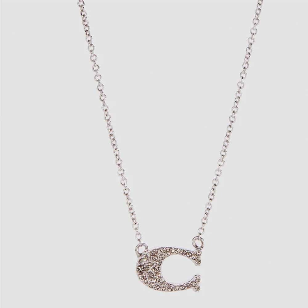 【Coach】 LOGO 字母 滿鑽 耳針 耳環 項鍊 飾品-規格圖11