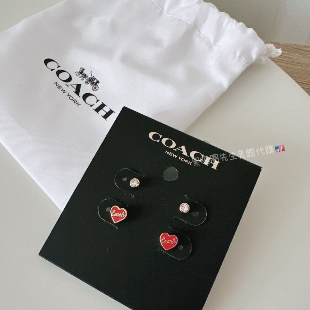 【Coach】 LOGO 字母 滿鑽 耳針 耳環 項鍊 飾品-規格圖11