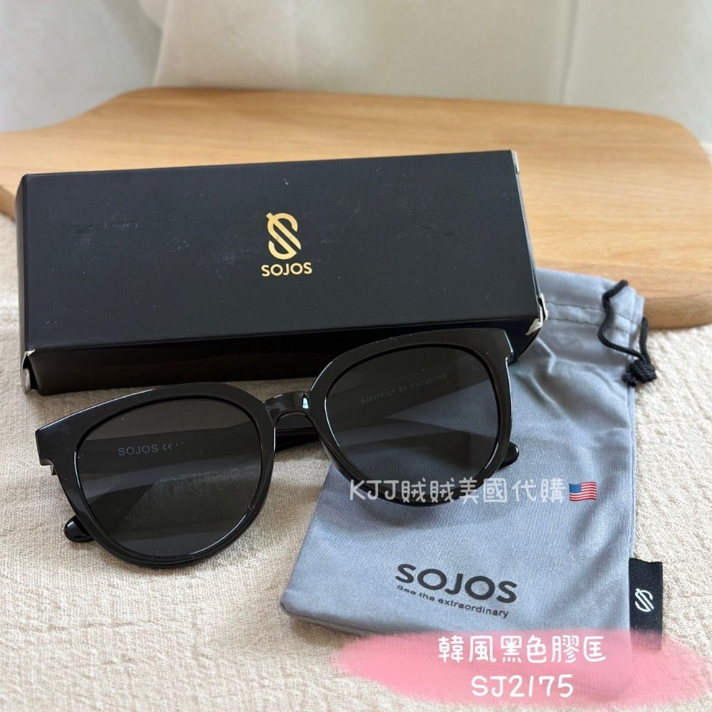 【Sojos】百搭 時尚 韓風 黑色膠框 墨鏡 太陽眼鏡 眼鏡-規格圖5
