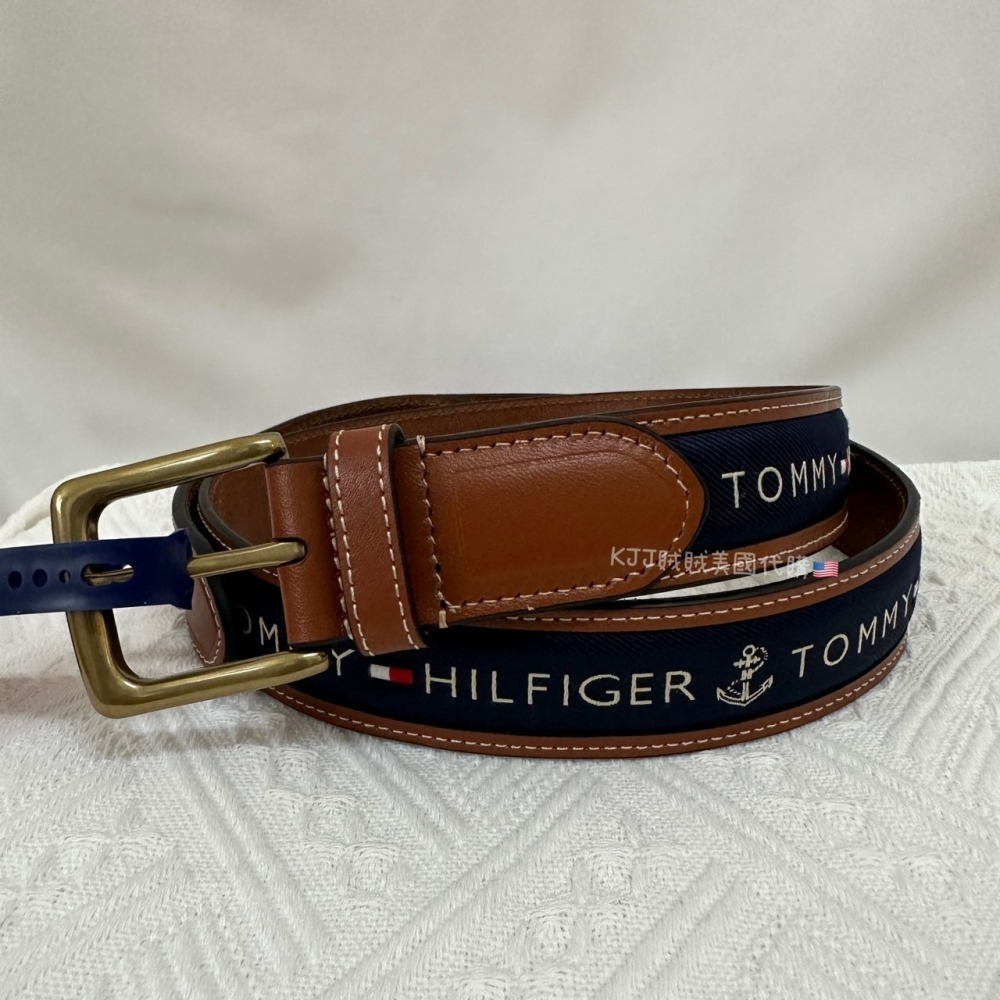 【TommyHilfiger】 男生 皮帶 配件  size38⚠️小瑕疵，不影響使用⚠️-細節圖2