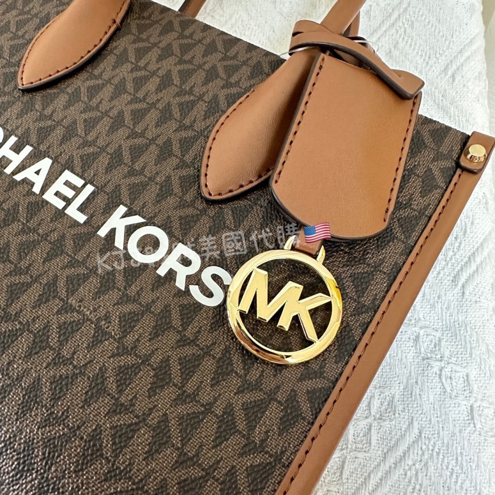 【MICHAEL KORS】MK MIRELLA 側背 手拿 兩用 滿版 托特 包包-細節圖7