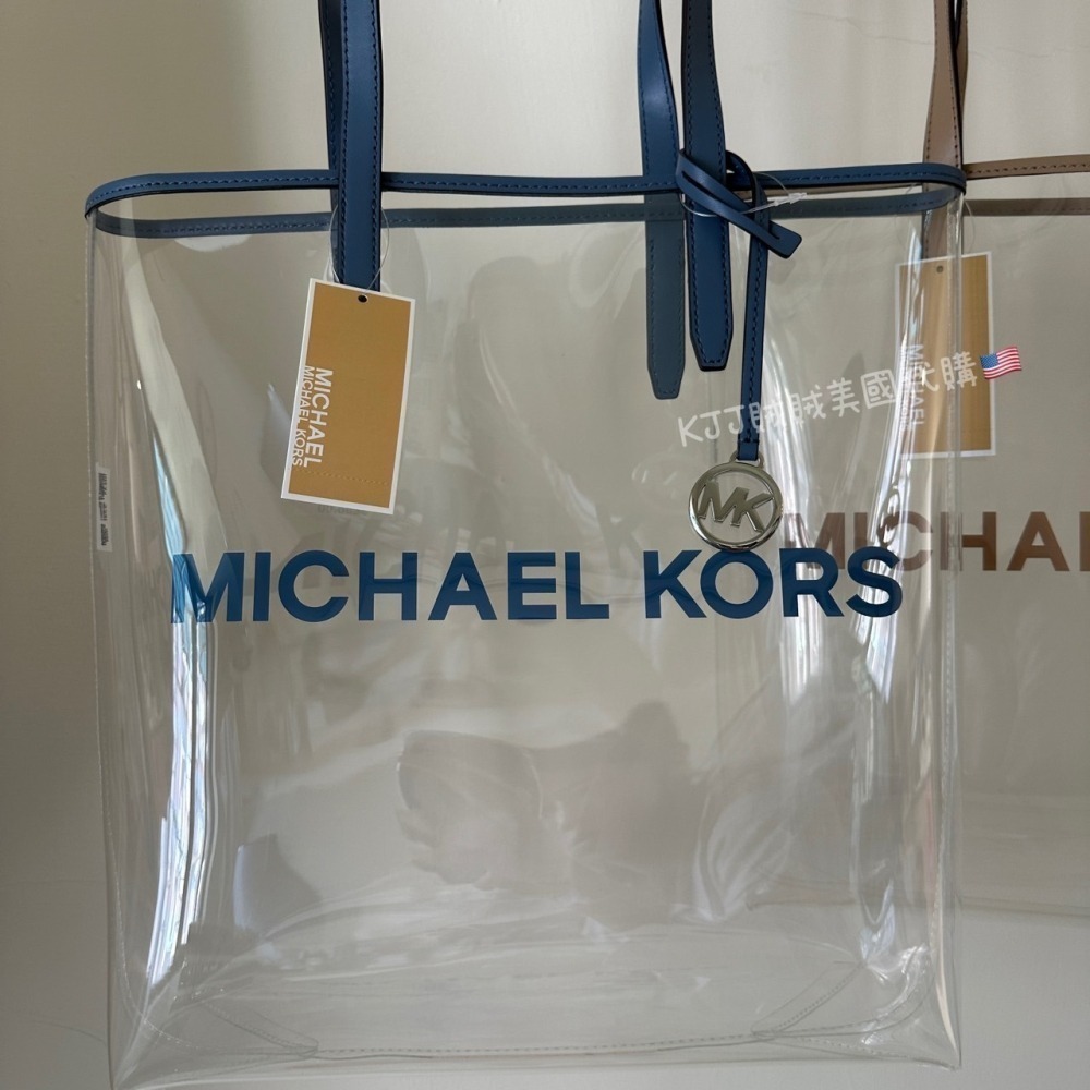 【MICHAEL KORS】MK 透明 托特包 沙灘包 包包-細節圖4