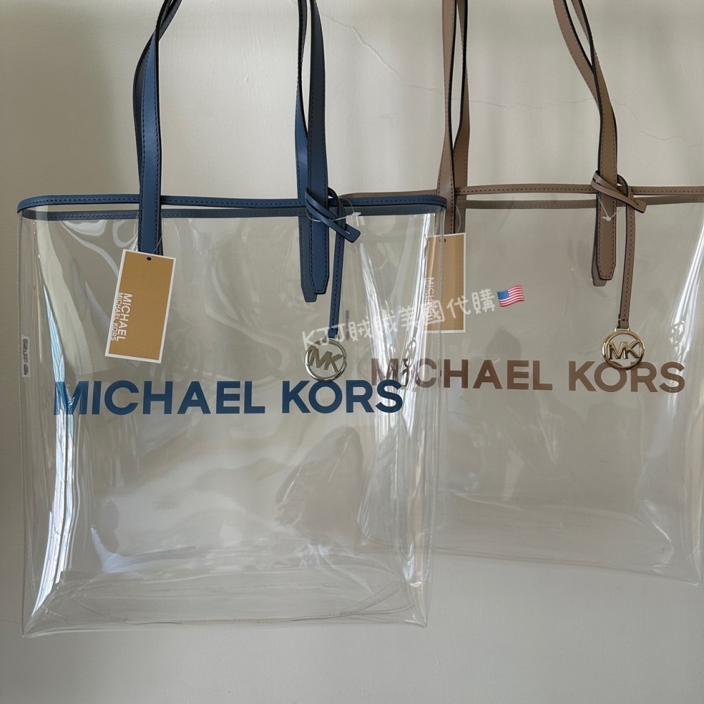 【MICHAEL KORS】MK 透明 托特包 沙灘包 包包-細節圖5