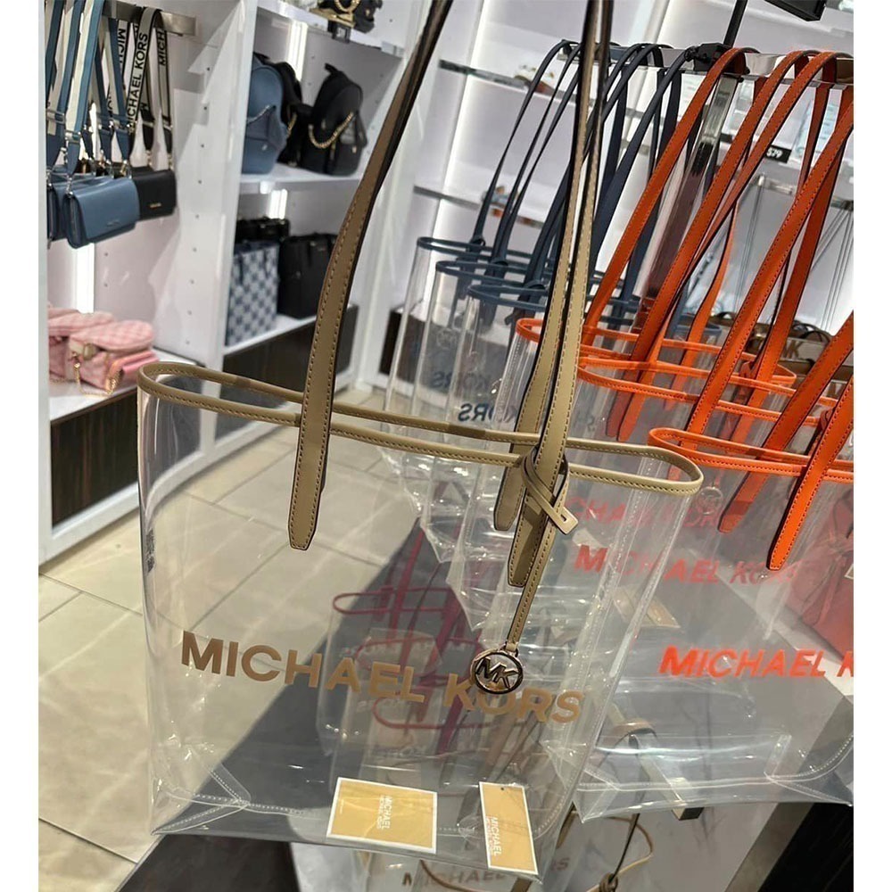 【MICHAEL KORS】MK 透明 托特包 沙灘包 包包-細節圖8