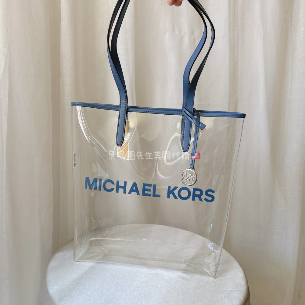 【MICHAEL KORS】MK 透明 托特包 沙灘包 包包-細節圖2