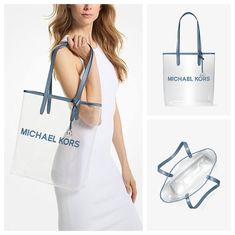 【MICHAEL KORS】MK 透明 托特包 沙灘包 包包-細節圖5