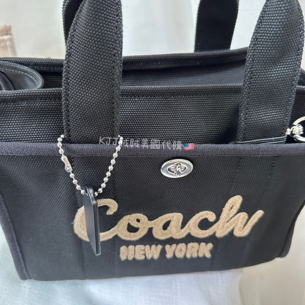 【Coach】正店款 厚帆布 刺繡 托特 側背 手拿 包包🫶🏻-細節圖9