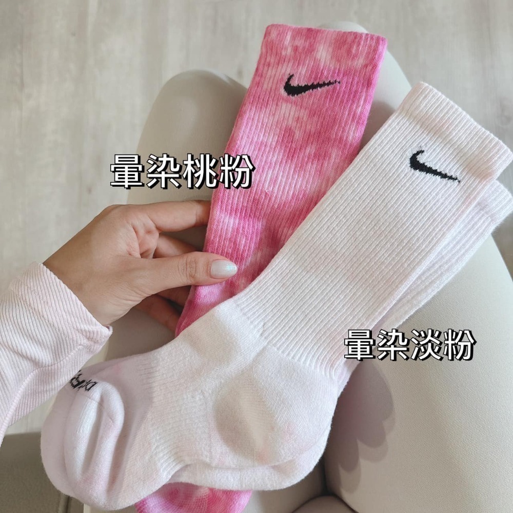 台灣公司貨【Nike】毛巾底 厚款 暈染襪襪組 襪子（一深+一淺）S: 22cm-24cm-規格圖5