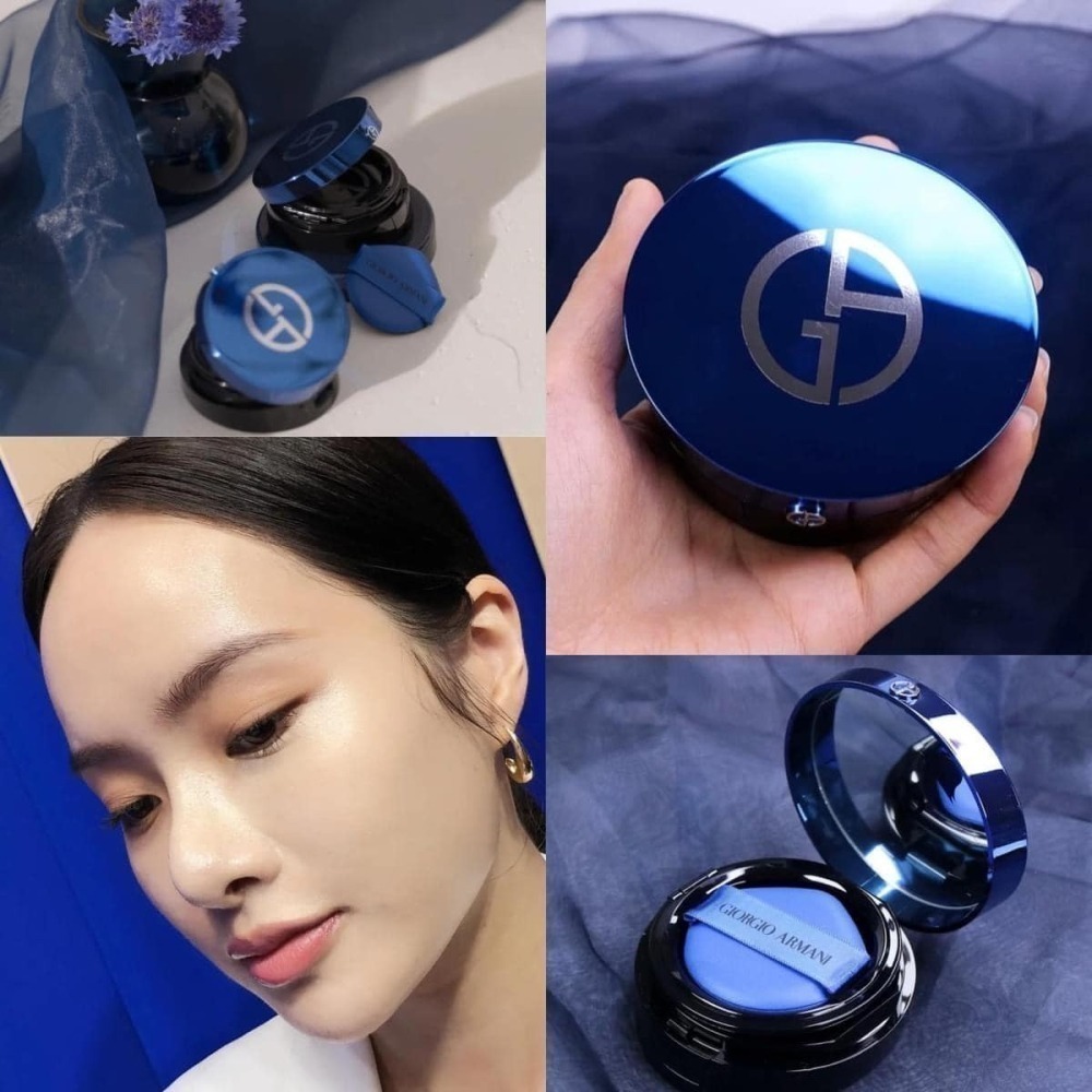 【Giorgio Armani】GA設計師 全能 氣墊 水粉霜 藍氣墊粉餅🪼星海藍  效期2025/06後-細節圖6