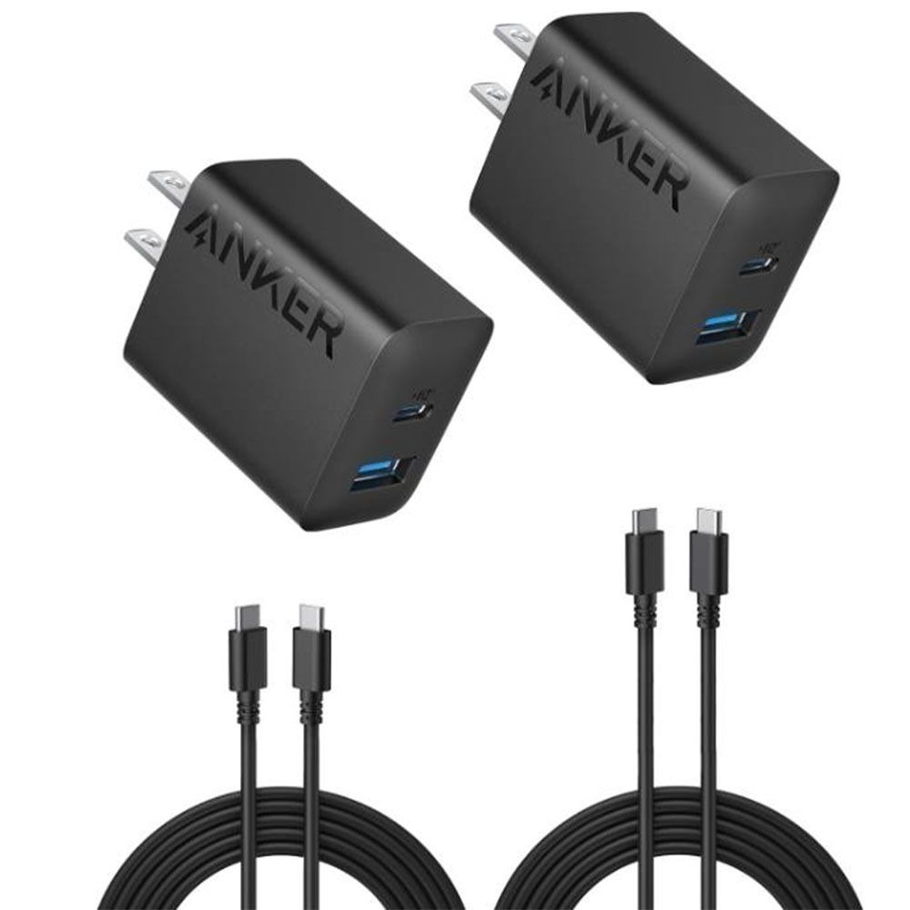 iPhone 15/16適用【Anker】Type-C USB 充電器2件組 內含 ✨兩個充電頭+兩條充電線 黑色/白-細節圖2