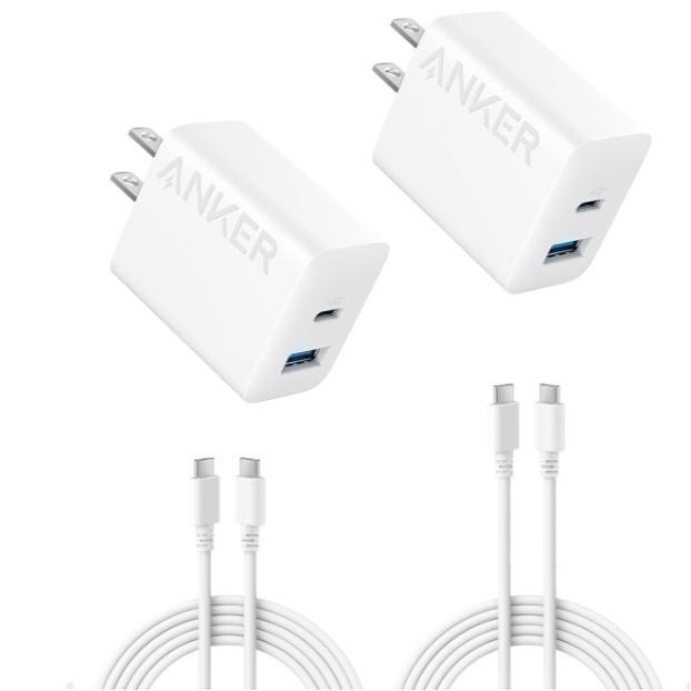 iPhone 15/16適用【Anker】Type-C USB 充電器2件組 內含 ✨兩個充電頭+兩條充電線 黑色/白-規格圖8