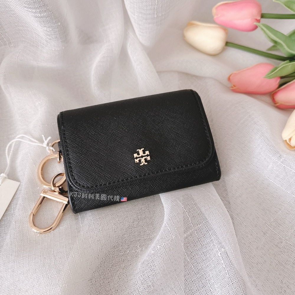【Tory Burch】TB 十字紋 防刮 翻蓋 證件 零錢包-細節圖2