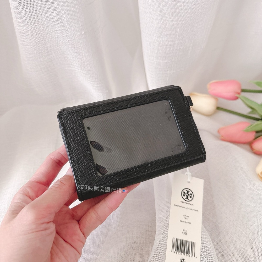 【Tory Burch】TB 十字紋 防刮 翻蓋 證件 零錢包-細節圖3