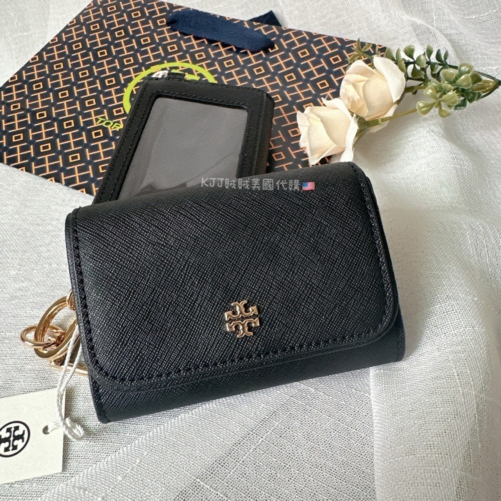 【Tory Burch】TB 十字紋 防刮 翻蓋 證件 零錢包-細節圖3