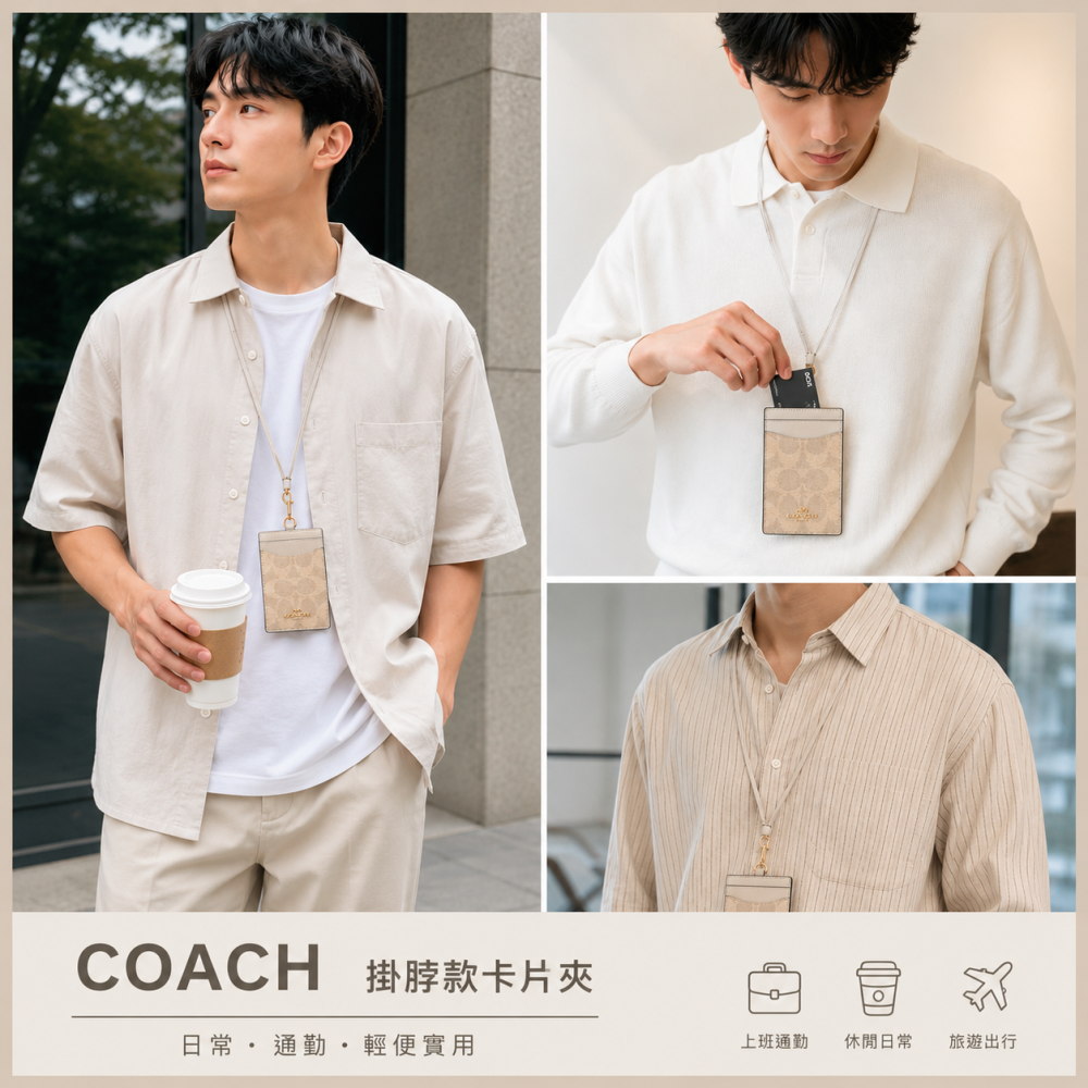 【Coach】掛脖 證件套 識別證套-細節圖2