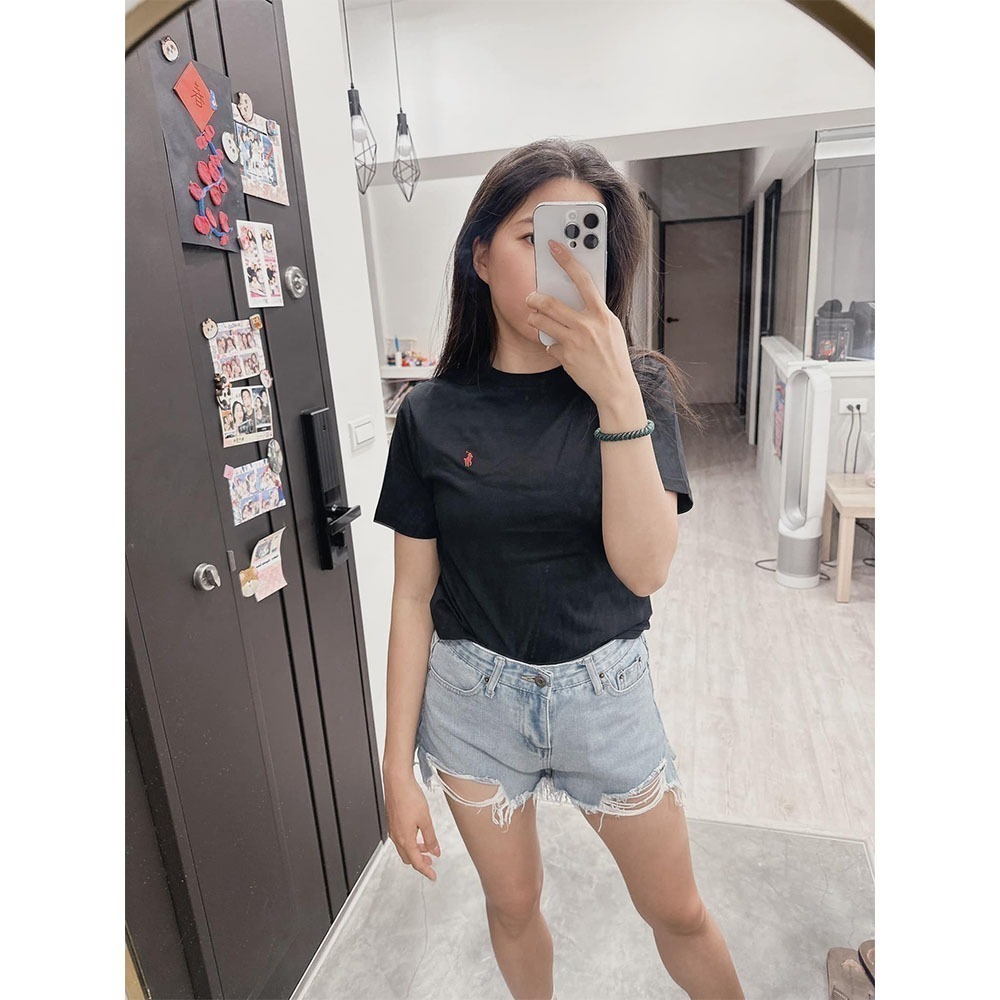 【POLO】小馬短袖大童款黑-XL