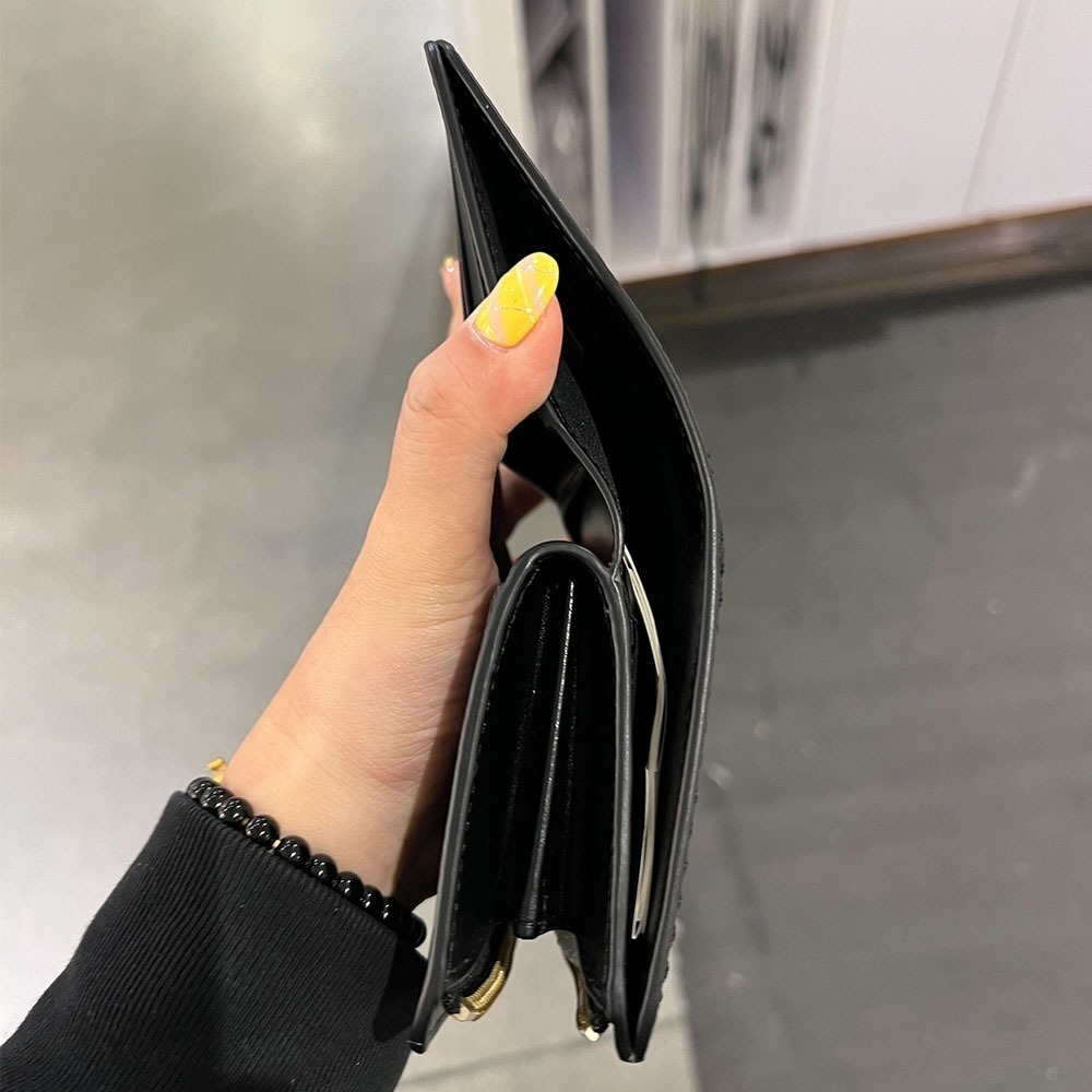 【MJ】荔枝皮 經典 中夾 皮夾 包包 黑色-細節圖3