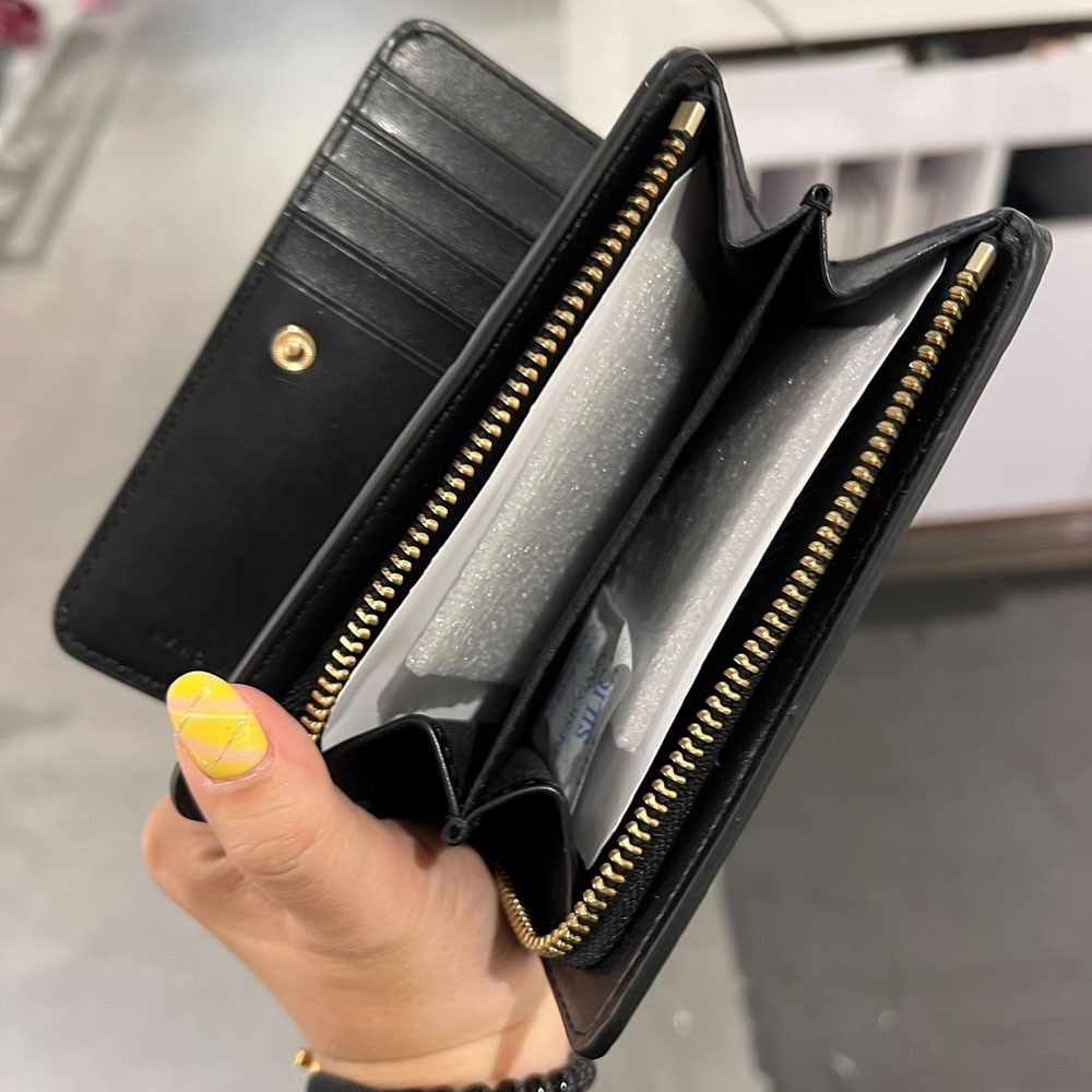 【MJ】荔枝皮 經典 中夾 皮夾 包包 黑色-細節圖5