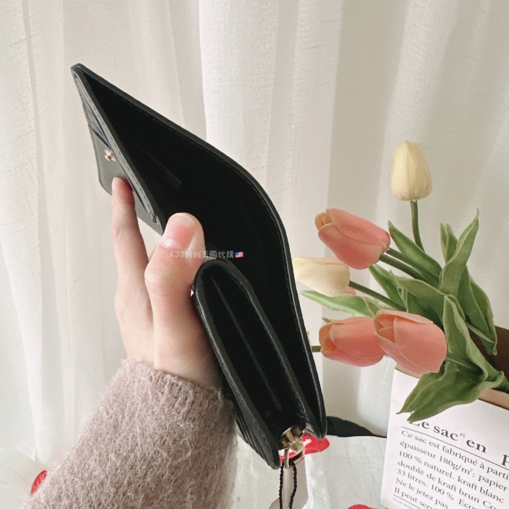 【MJ】荔枝皮 經典 中夾 皮夾 包包 黑色-細節圖7