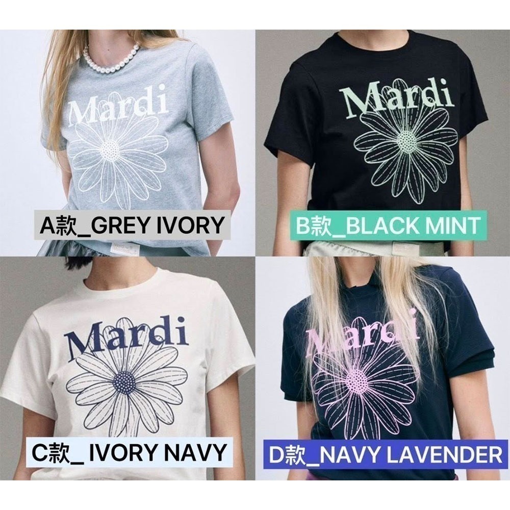 【MARDI MERCREDI】臘腸狗 正常版 / 花花 短版 合身短版 T恤 短T-細節圖2