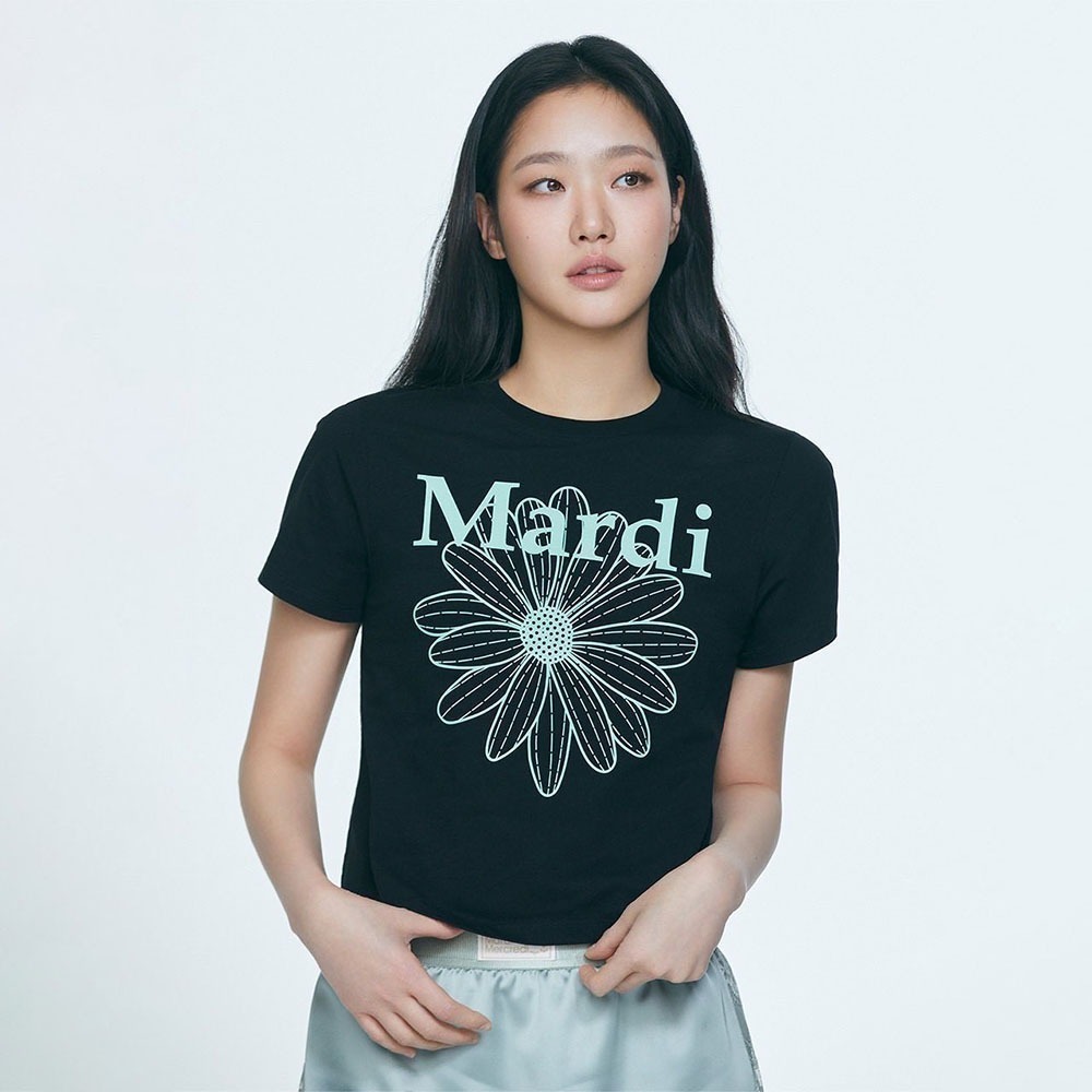 【MARDI MERCREDI】臘腸狗 正常版 / 花花 短版 合身短版 T恤 短T-規格圖11