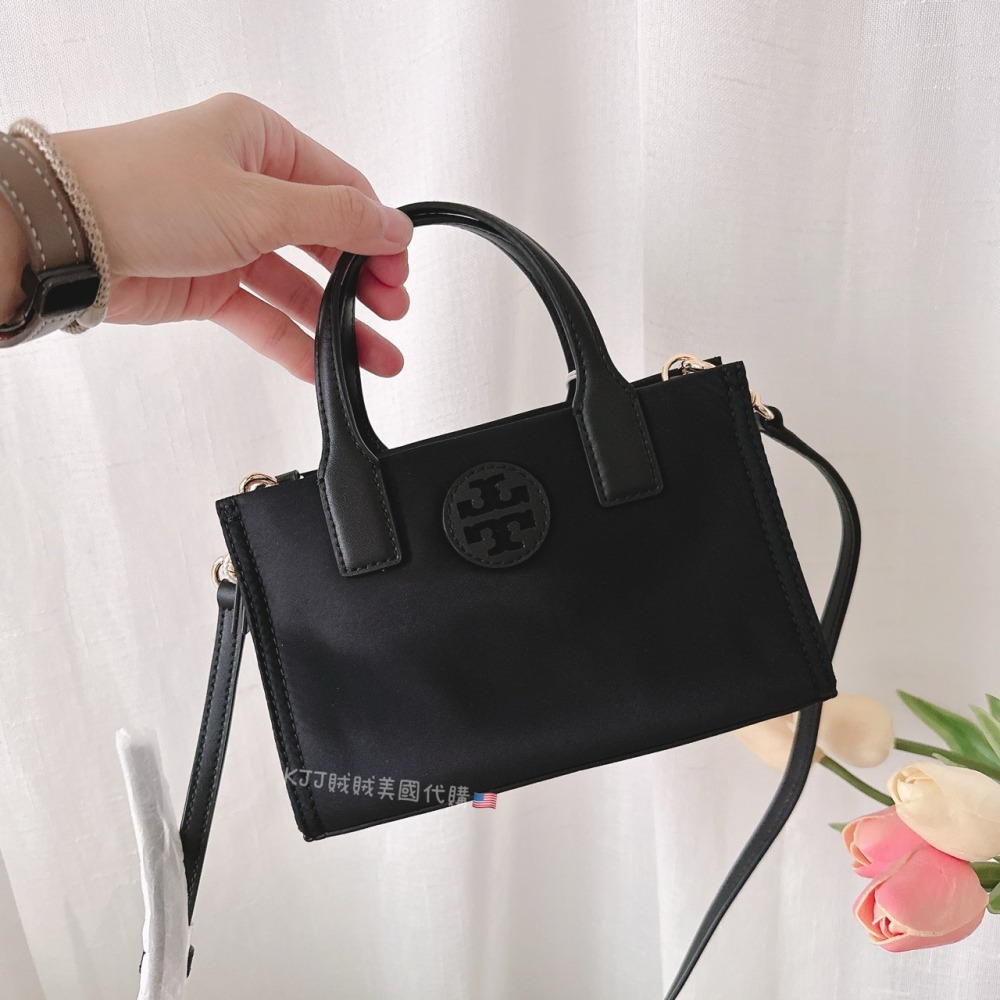 【Tory Burch】TB Ella 尼龍迷你托特包-細節圖3