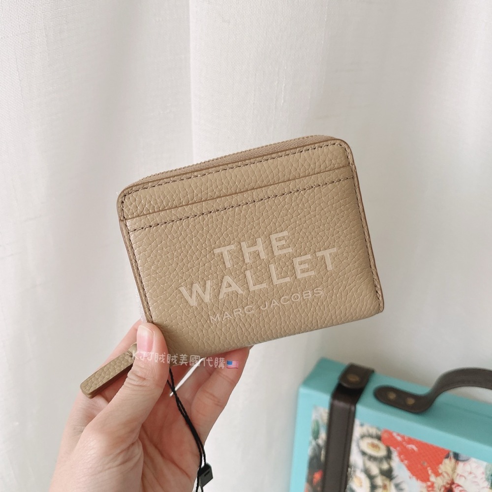 【MJ】荔枝紋對開拉鍊短夾-奶茶色-細節圖4