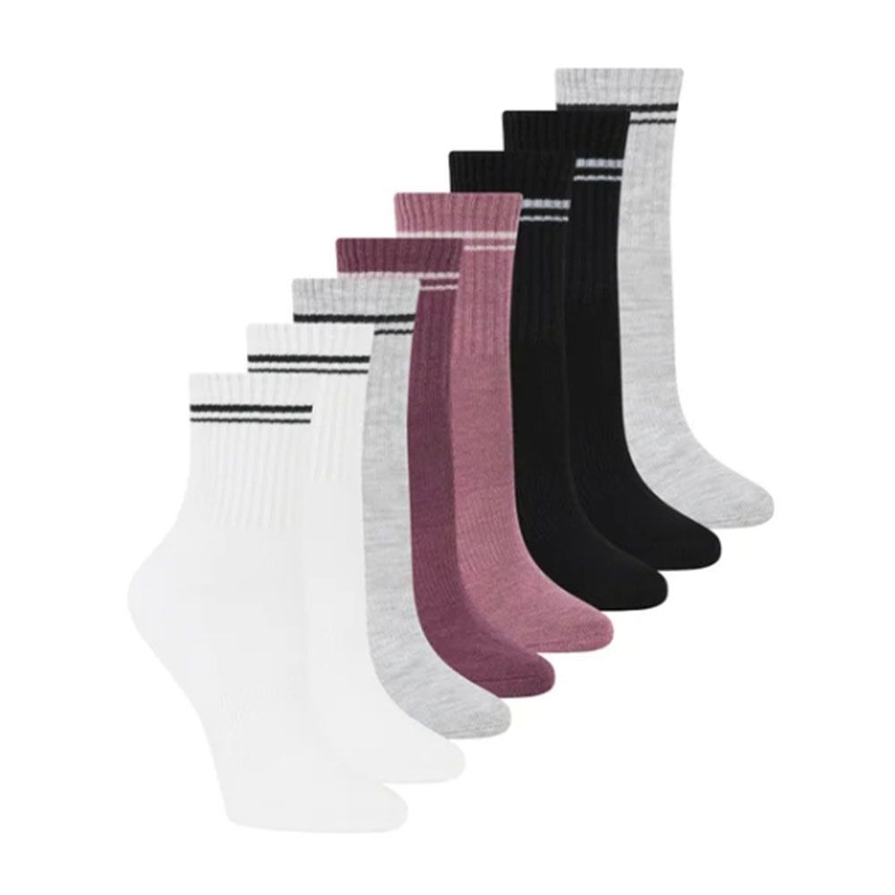 【Skechers】女款 中筒襪 一組8雙 襪子 女生US6-9.5都可以穿-細節圖2