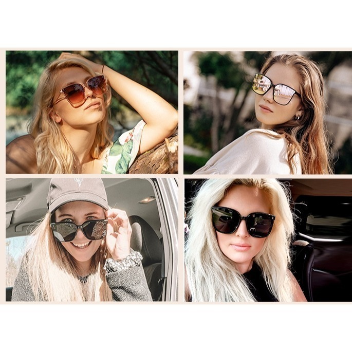 【Sojos】韓式小方墨鏡-黑SJ2157C1/SJ2157C3百搭 時尚 墨鏡 平價 太陽眼鏡 眼鏡-細節圖2