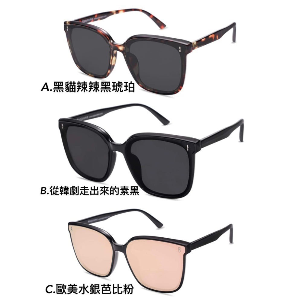 【Sojos】韓式小方墨鏡-黑SJ2157C1/SJ2157C3百搭 時尚 墨鏡 平價 太陽眼鏡 眼鏡-規格圖5