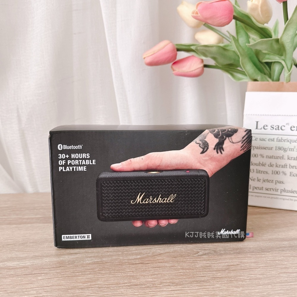 【Marshall】攜帶式藍牙音響 Emberton II 經典黑金配色-細節圖2