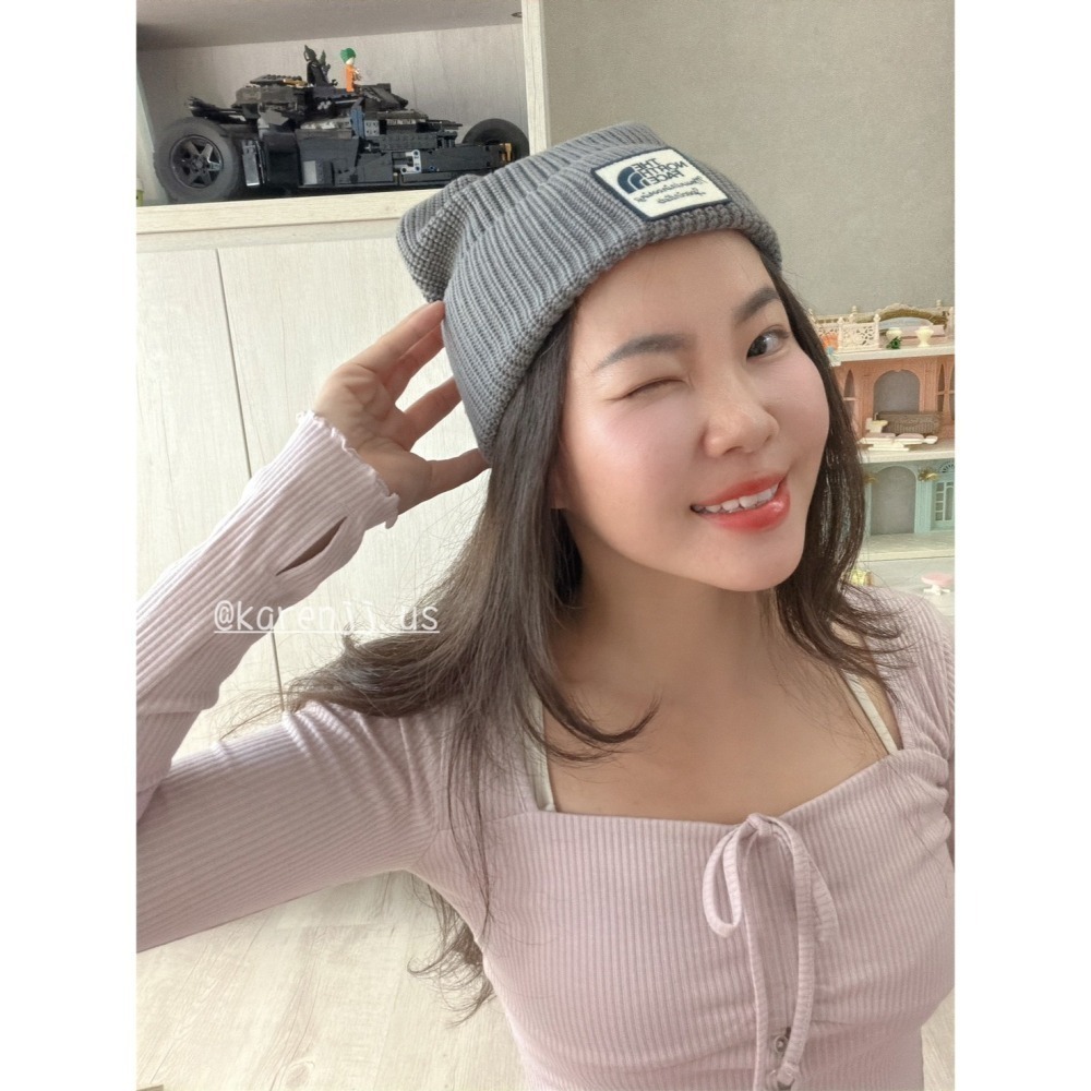 超可愛❤️❤️【The North Face】北臉 毛球 毛帽-細節圖4