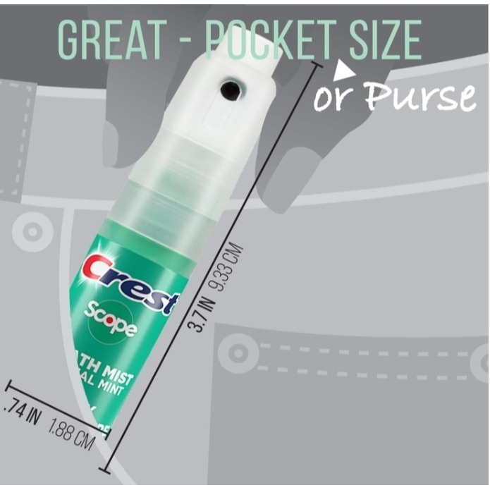 💨 美國爆賣！Crest x Scope 超涼感薄荷口氣噴霧 4入組 💨-細節圖4