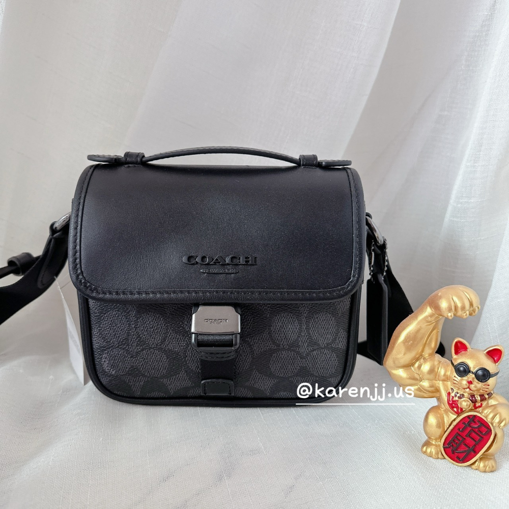 【Coach】RACER 經典 Logo 斜背 側背包-細節圖4