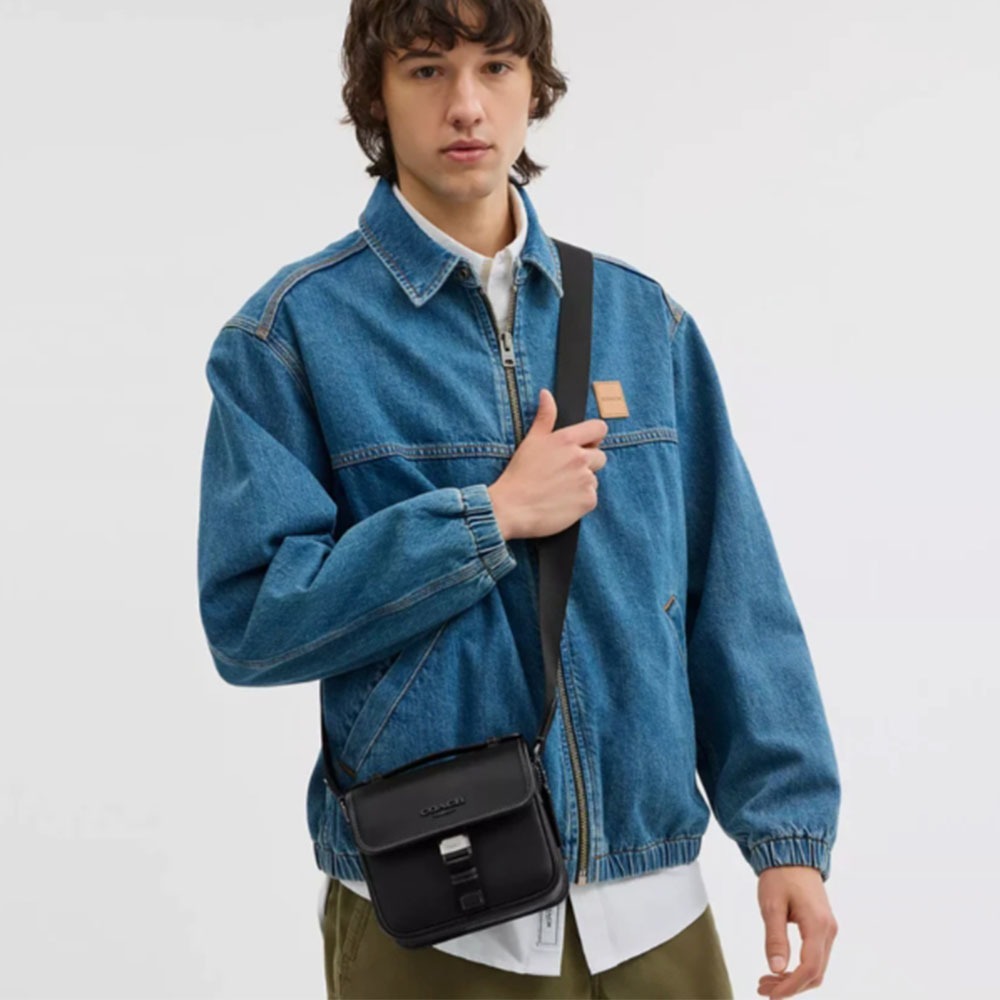 【Coach】RACER 經典 Logo 斜背 側背包-細節圖6