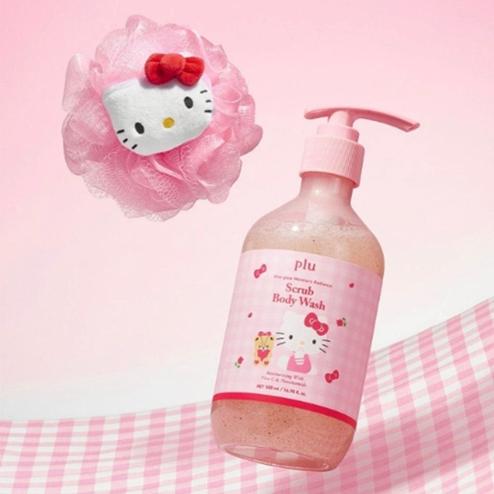 🌸【PLU × Hello Kitty 】聯名登場！ 🌸香氛 海鹽 身體 磨砂膏 / 身體磨砂 沐浴乳-細節圖2