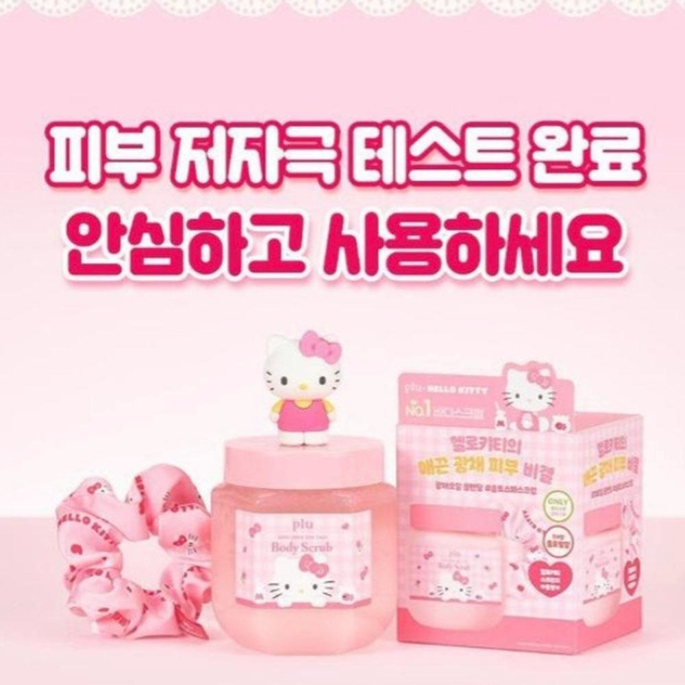 🌸【PLU × Hello Kitty 】聯名登場！ 🌸香氛 海鹽 身體 磨砂膏 / 身體磨砂 沐浴乳-細節圖3