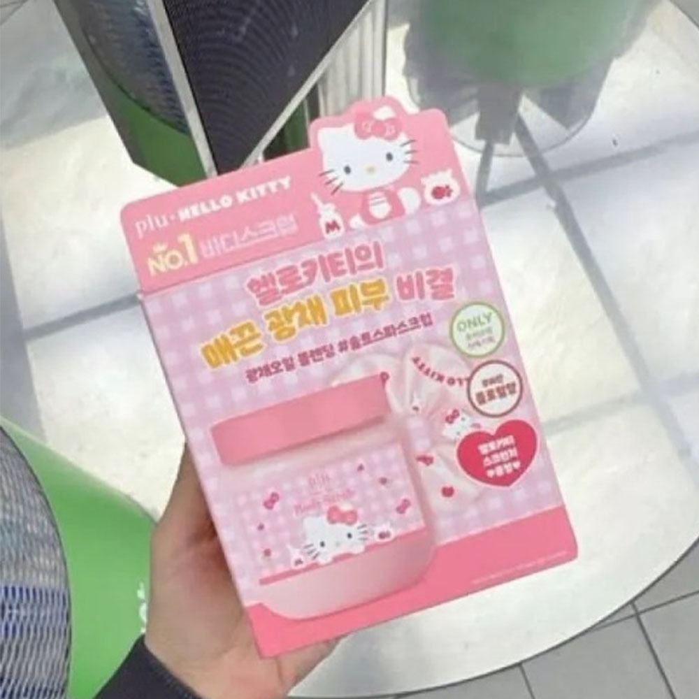 🌸【PLU × Hello Kitty 】聯名登場！ 🌸香氛 海鹽 身體 磨砂膏 / 身體磨砂 沐浴乳-細節圖4