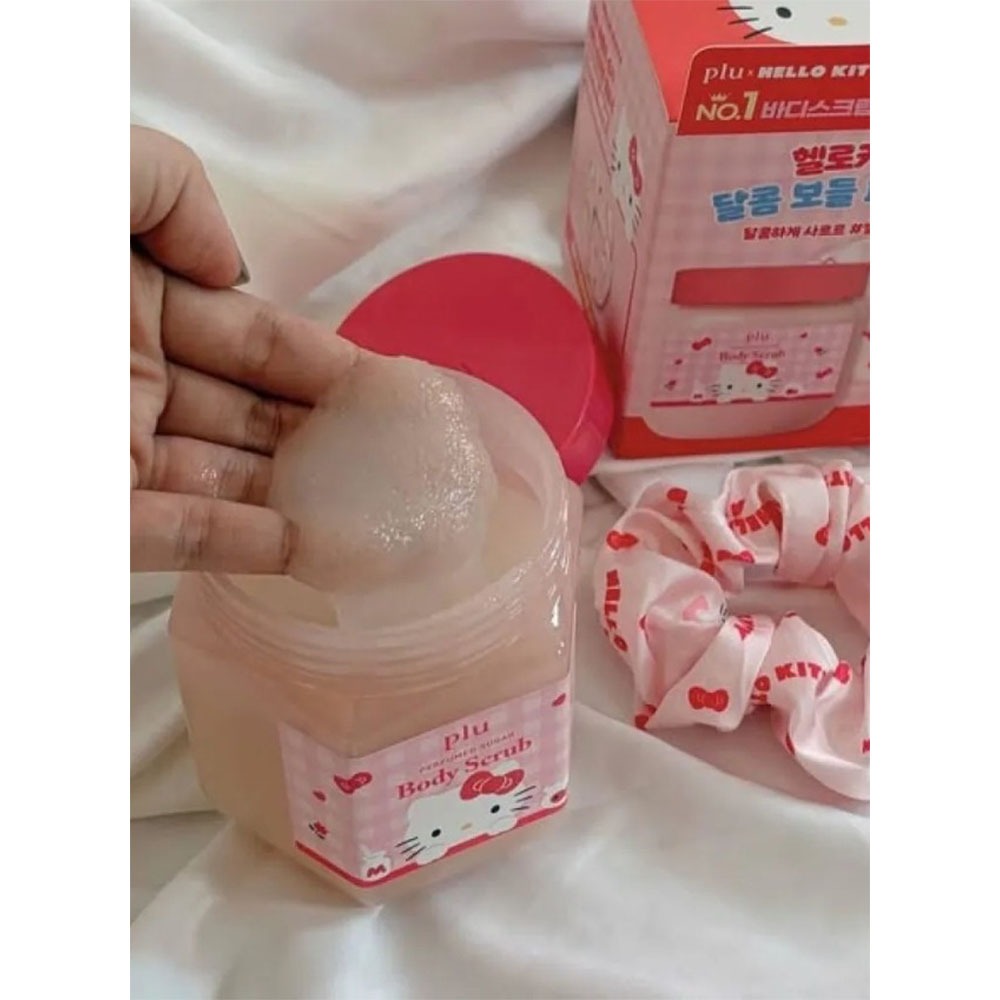 🌸【PLU × Hello Kitty 】聯名登場！ 🌸香氛 海鹽 身體 磨砂膏 / 身體磨砂 沐浴乳-細節圖6