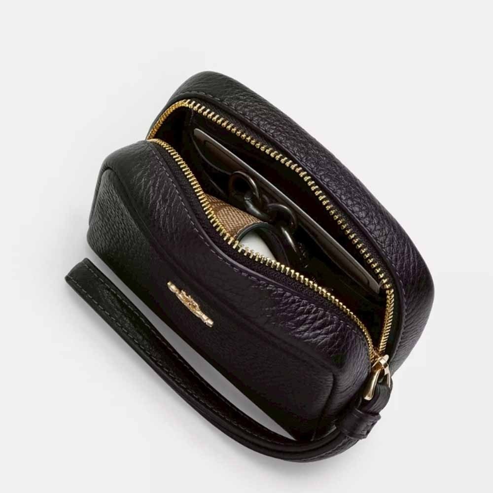 【coach】手提 小零錢包~老花咖-細節圖3