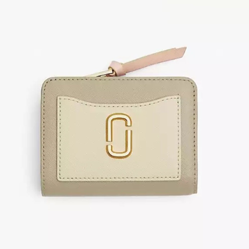 【Marc Jacobs】MJ 撞色 防刮皮革 暗釦 二折 短夾-細節圖4