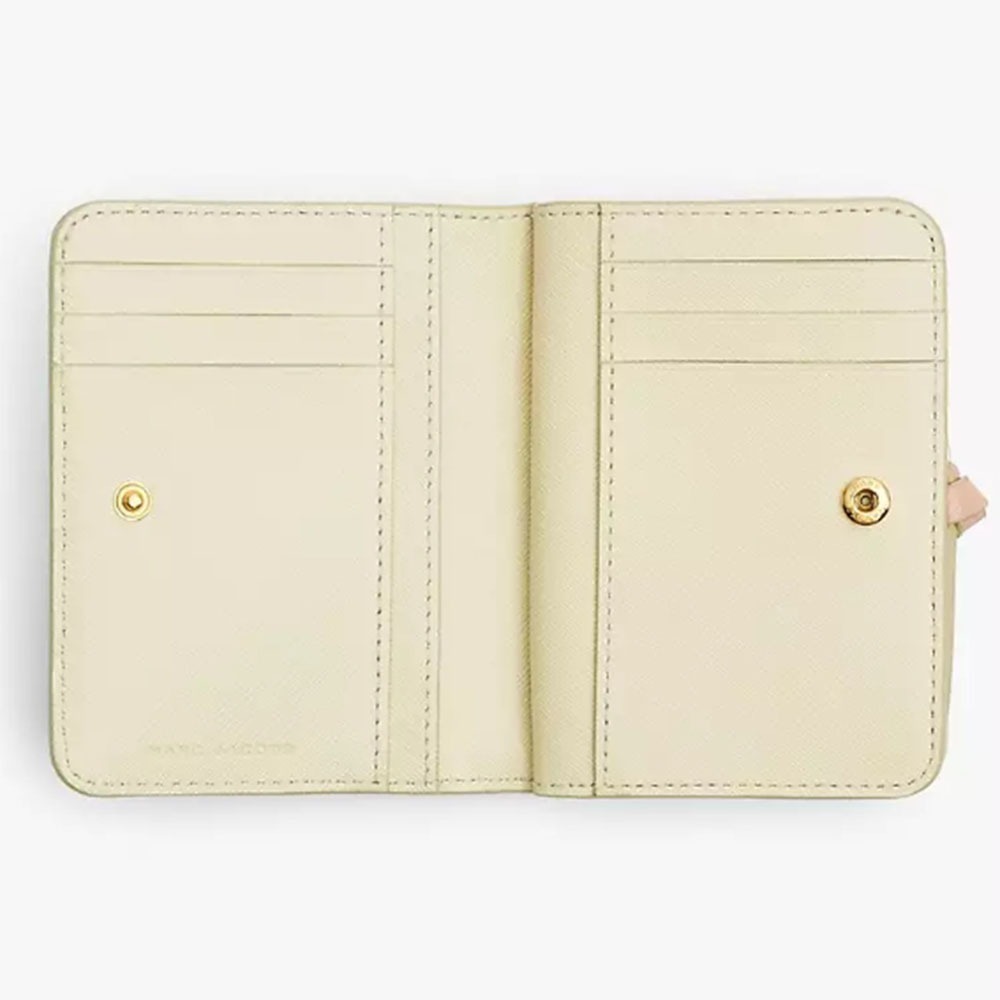 【Marc Jacobs】MJ 撞色 防刮皮革 暗釦 二折 短夾-細節圖5