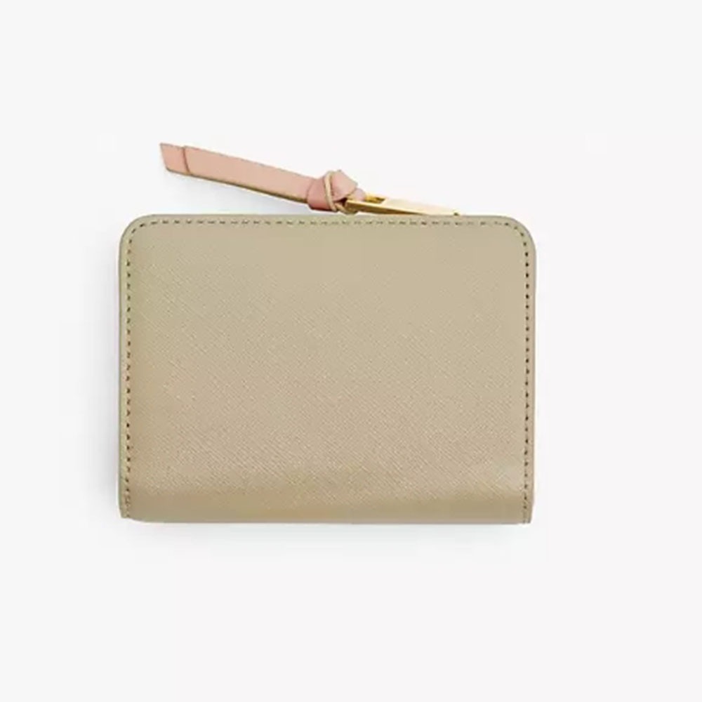 【Marc Jacobs】MJ 撞色 防刮皮革 暗釦 二折 短夾-細節圖6