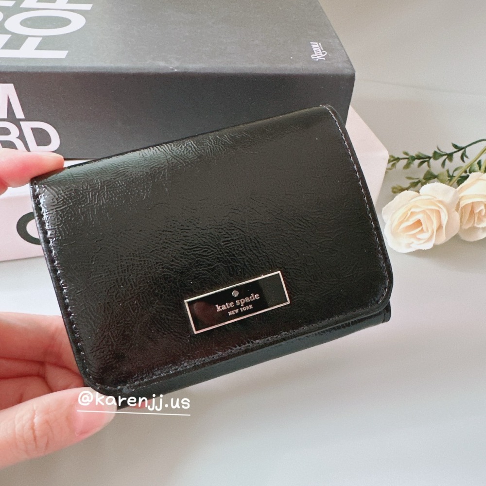 【Kate Spade】 KS 對開 L零錢 Bridget Crinkle小短夾 包包-細節圖4