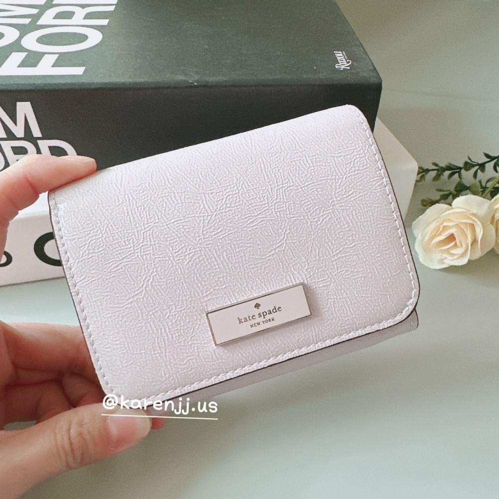 【Kate Spade】 KS 對開 L零錢 Bridget Crinkle小短夾 包包-細節圖5